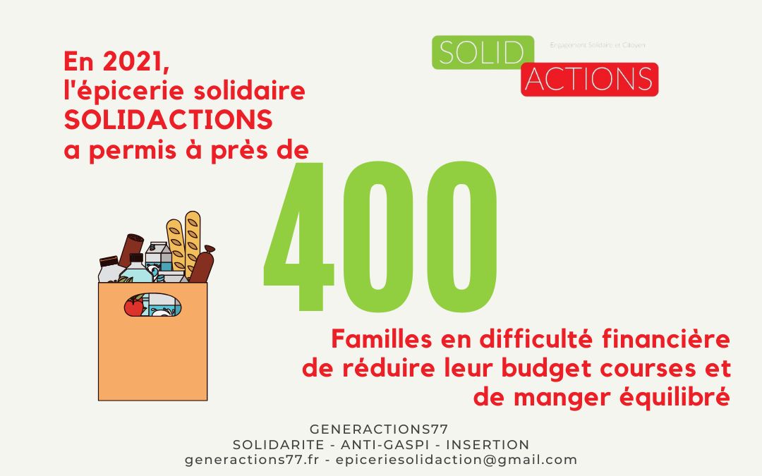 l'épicerie solidaire solidactions à Savigny le Temple a aidé 400 familles en 2021 à réduire leur budget course et manger équilibré